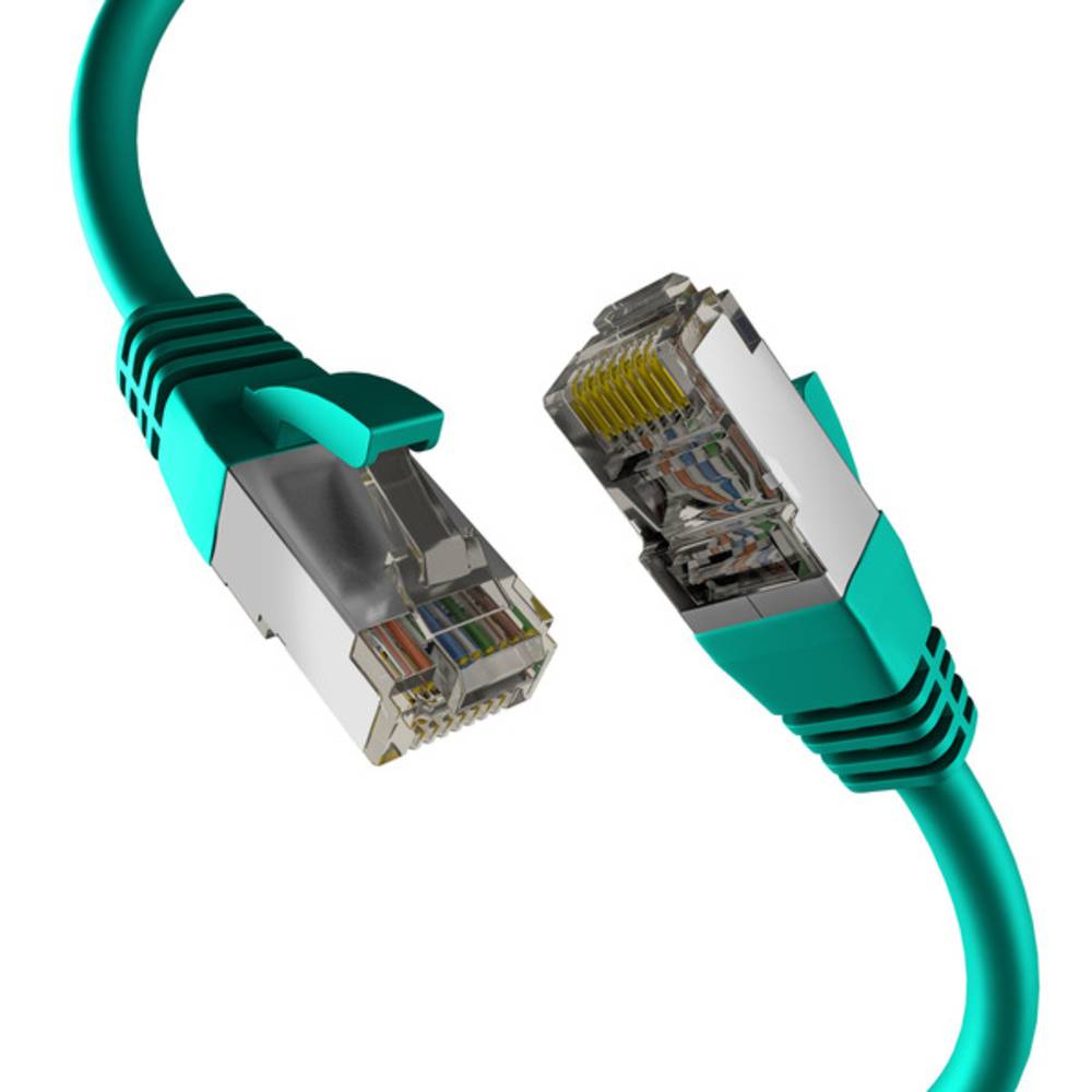 Patchkabel CAT8.1 GRÜN 0,50m RJ45 PATCHKABEL S/FTP PIMF, LSZH 2000MHZ 40GB NETZWERKKABEL - 1 VPE =