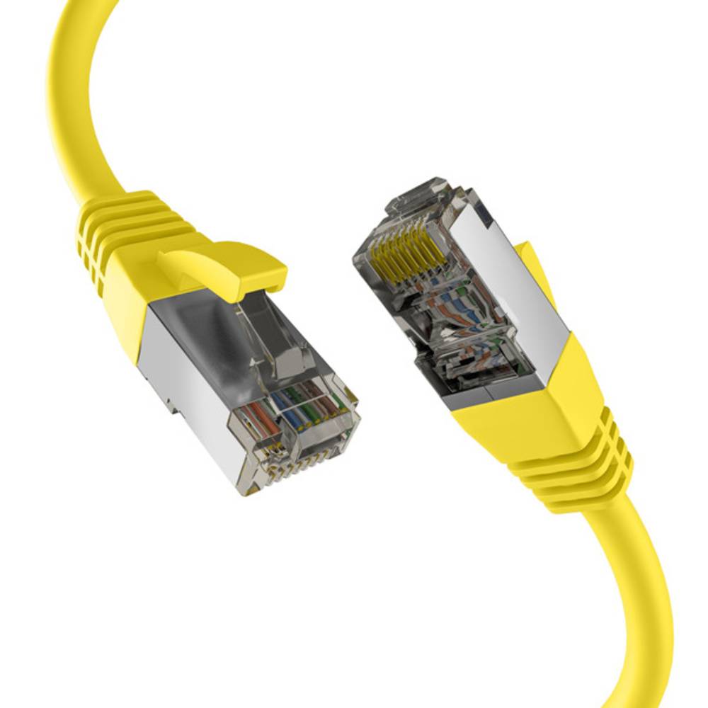 Patchkabel CAT8.1 GELB 20m RJ45 PATCHKABEL S/FTP PIMF, LSZH 2000MHZ 40GB NETZWERKKABEL - 1 VPE = 5