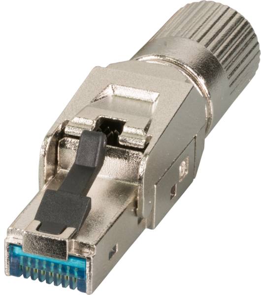 RJ45 Premium Stecker STP, Cat.6A/ClassEA, feldkonfektionierbar, vollmetall Kupferverkabelung +