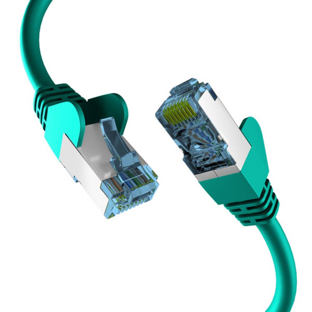 Patchkabel RJ45 PATCHKABEL mit CAT7 ROHKABEL GRÜN 30m, S/FTP PIMF Netzwerkkabel LAN DSL - 1 VPE = 5