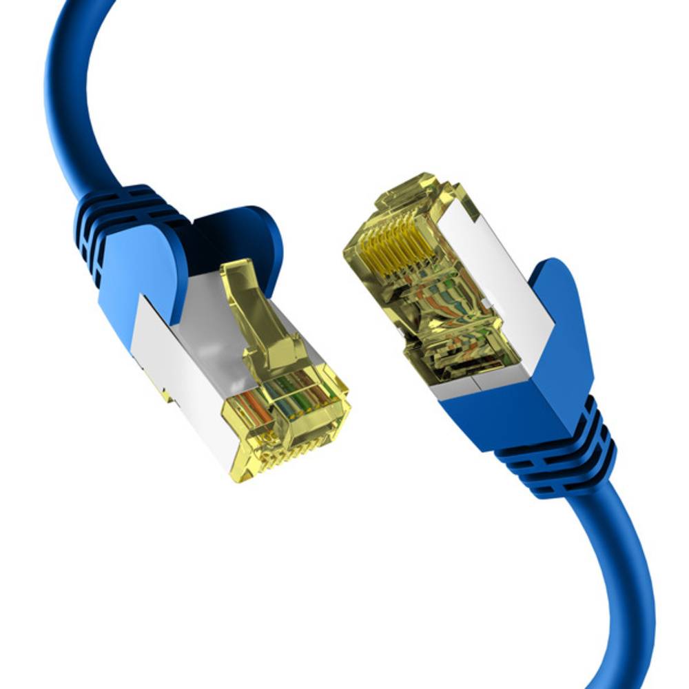 Patchkabel CAT6a BLAU 0,25m S/FTP PIMF, RJ45 Netzwerkkabel Ethernetkabel LAN DSL - 1 VPE = 10