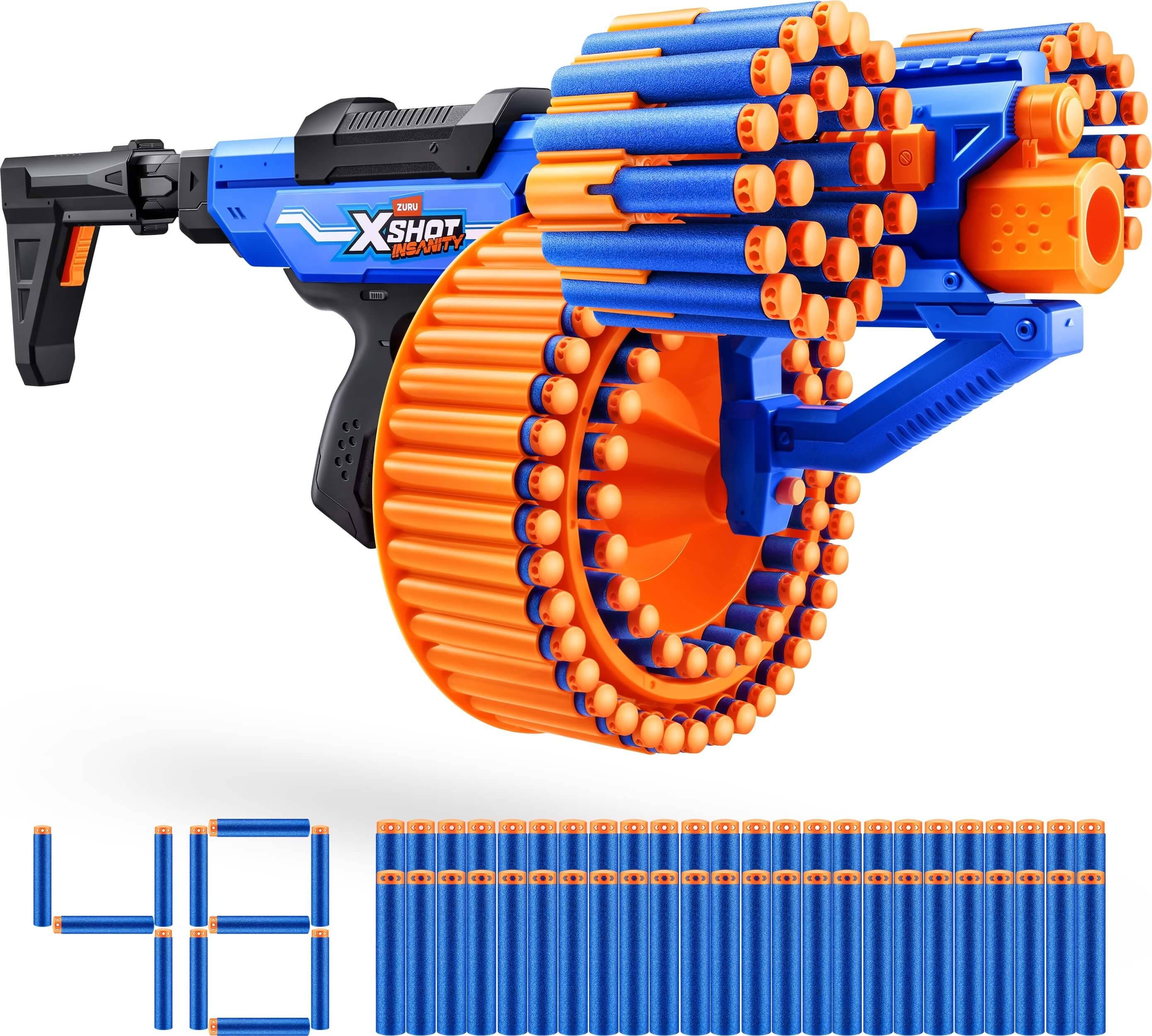 Zuru 36927 - Insanity Blitz Hammer Blaster mit 48 Darts
