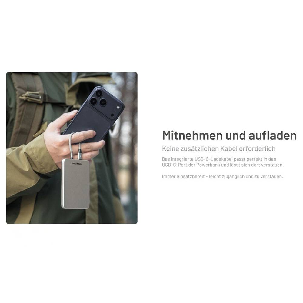 Nitecore Pocket5 Powerbank 5.000mAh - Grau