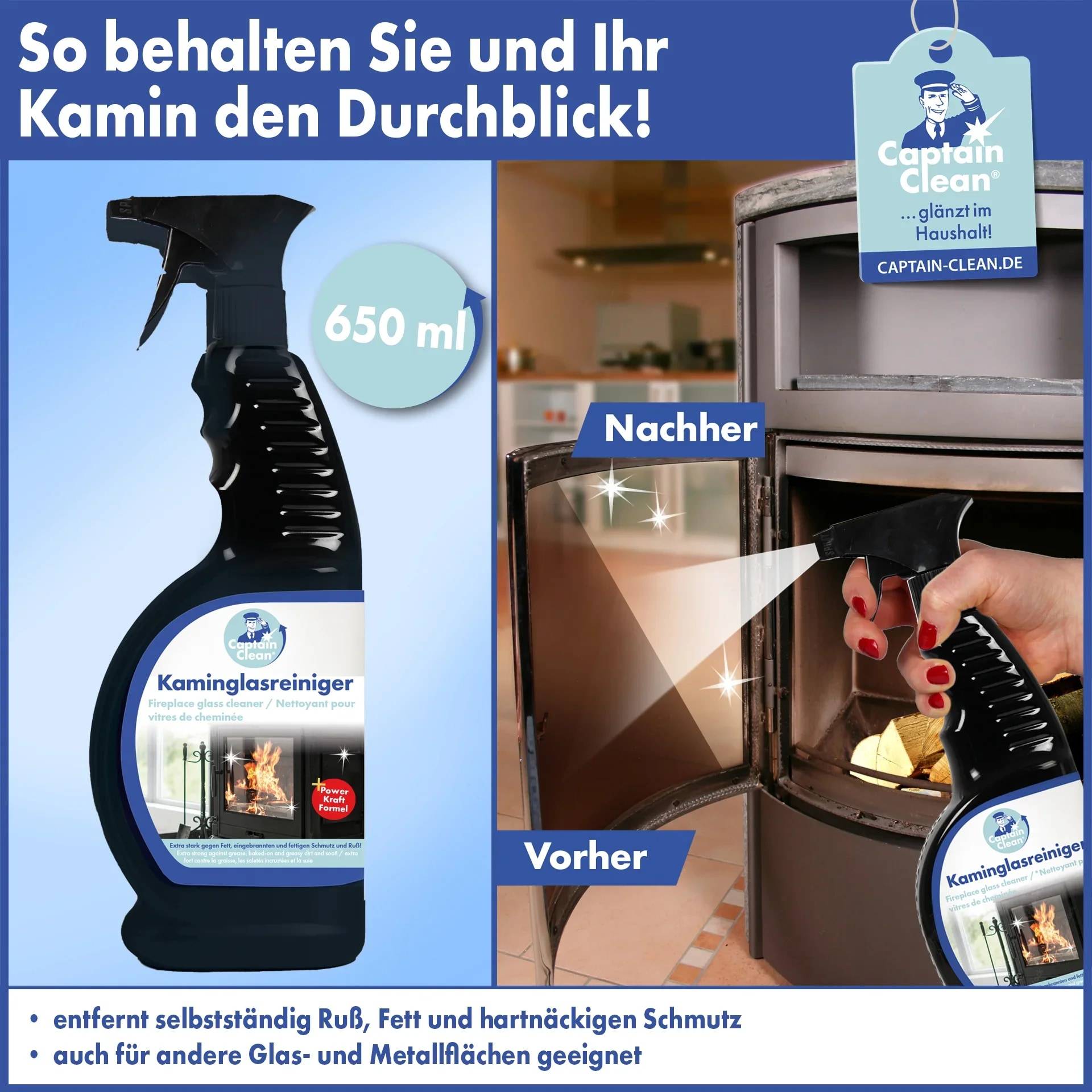Kaminglas Reiniger 650 ml