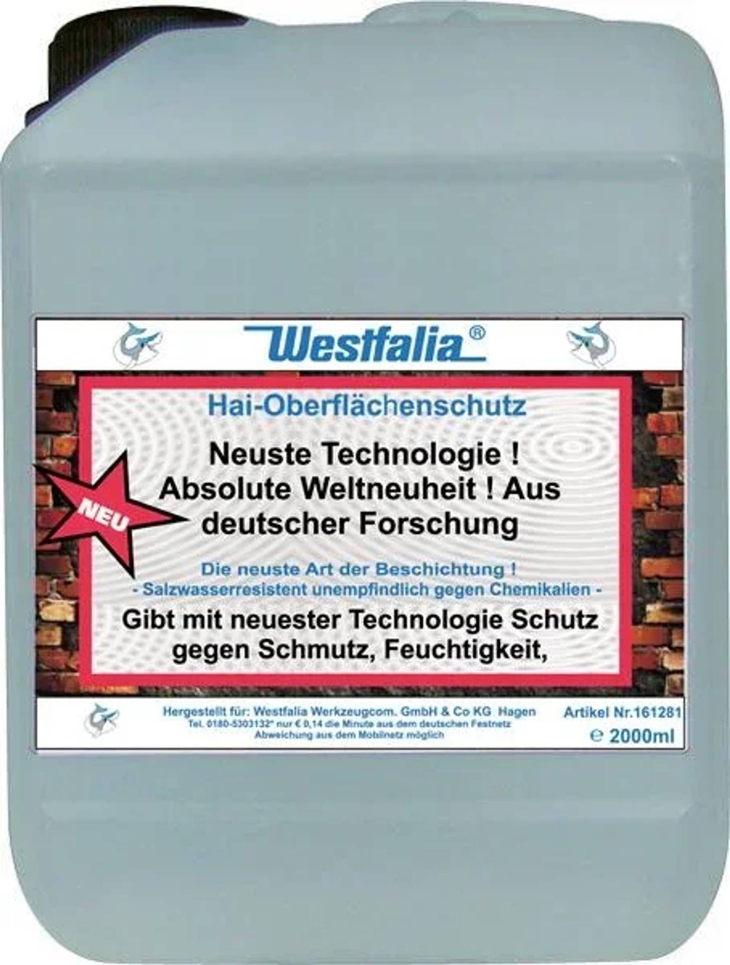 Ein 2000-ml-Behälter von Westfalia 