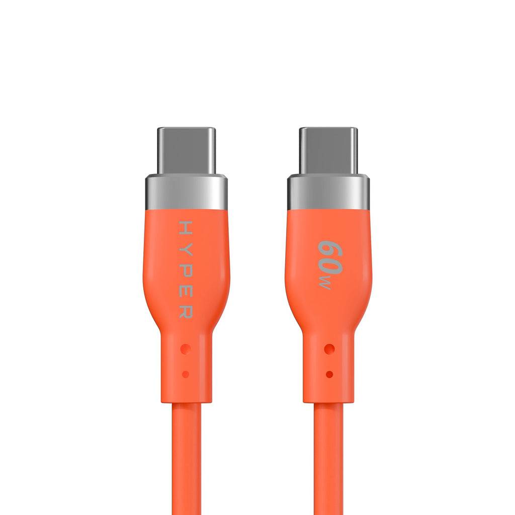Oranges USB-C-Ladekabel mit 