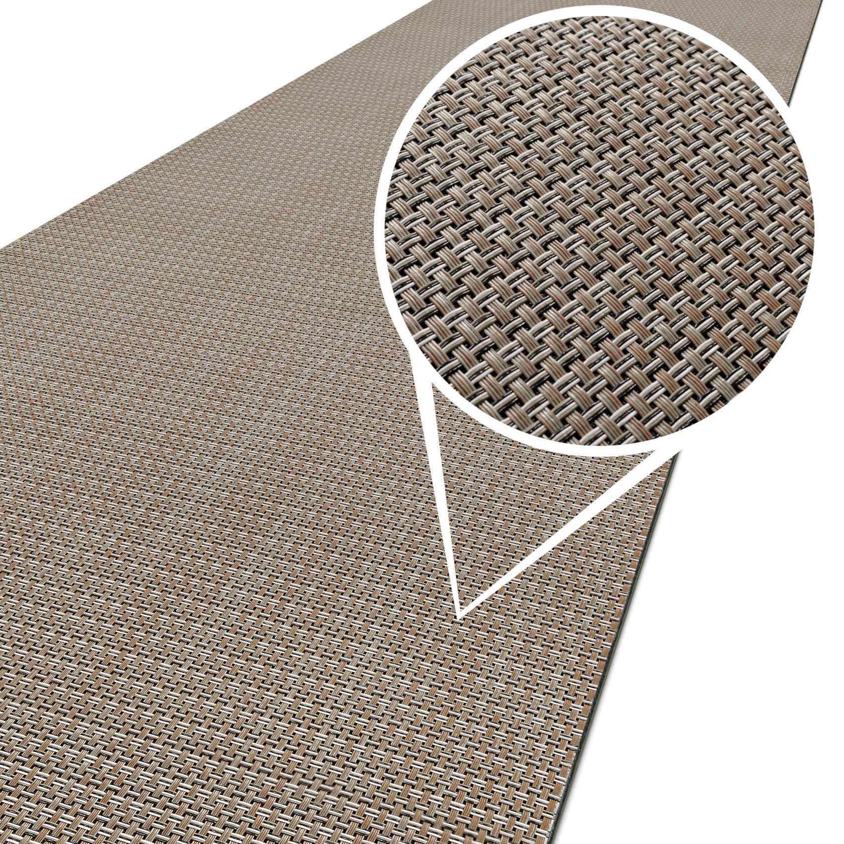 ANRO TATAMI Läufer Beige 50 x 220 cm Rattanoptik für innen und außen