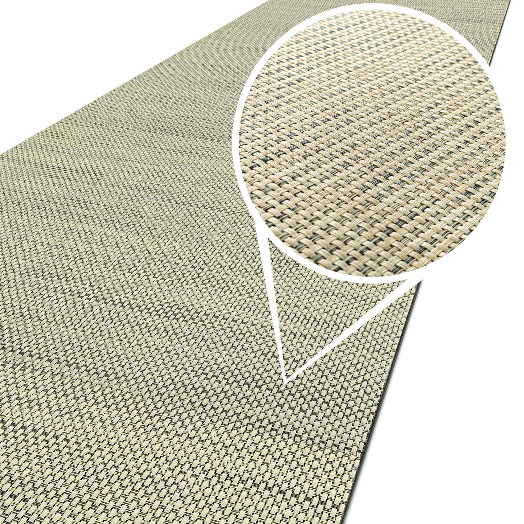 ANRO TATAMI Läufer Natur 100 x 280 cm Rattanoptik für innen und außen