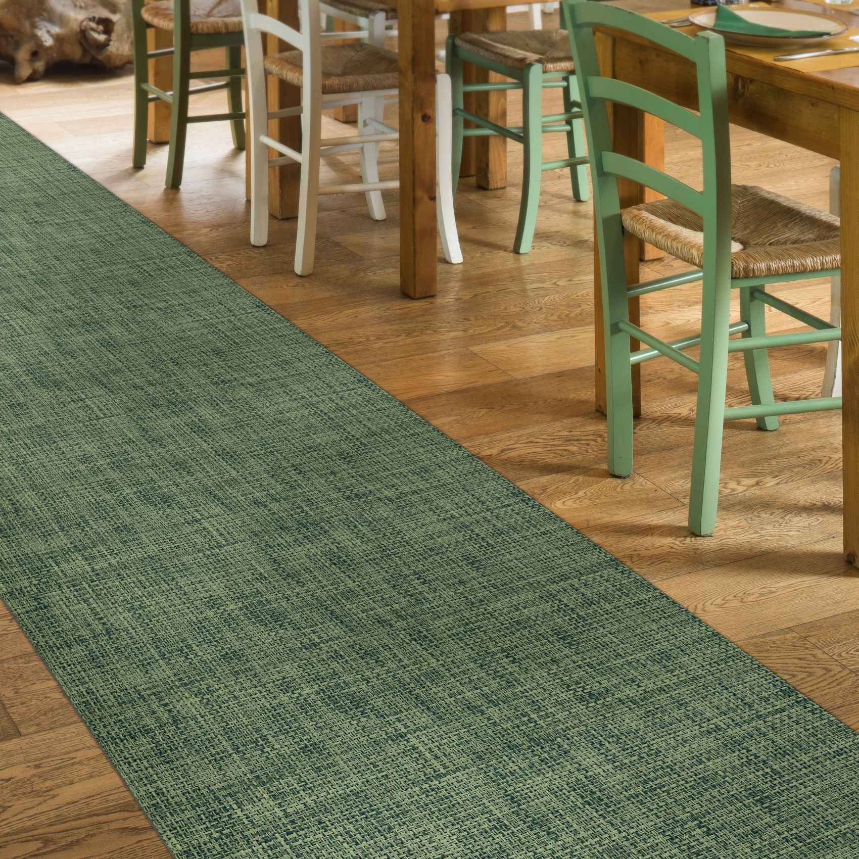 ANRO TATAMI Läufer Grün 67 x 500 cm Rattanoptik für innen und außen