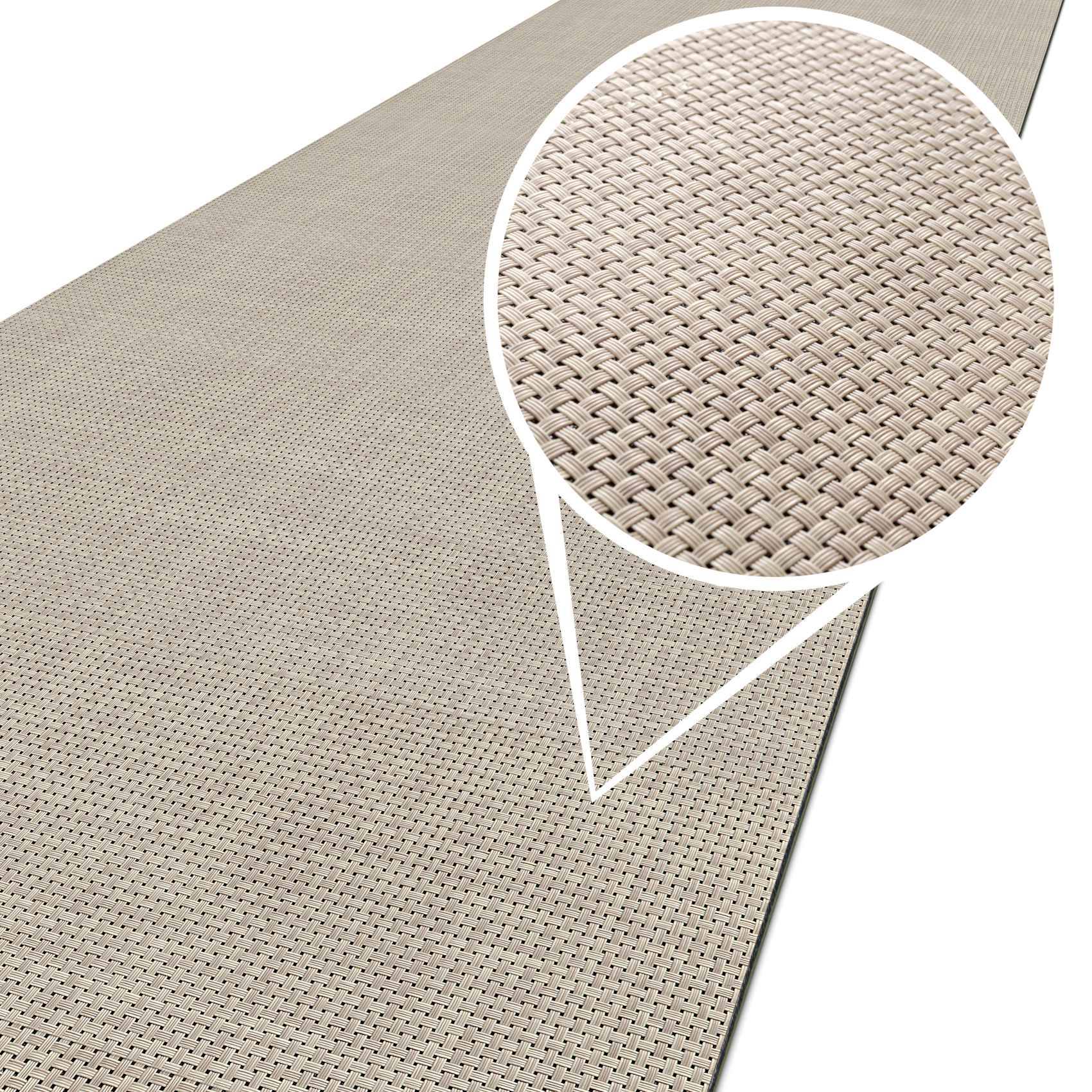 ANRO TATAMI Läufer Sand 67 x 120 cm Rattanoptik für innen und außen