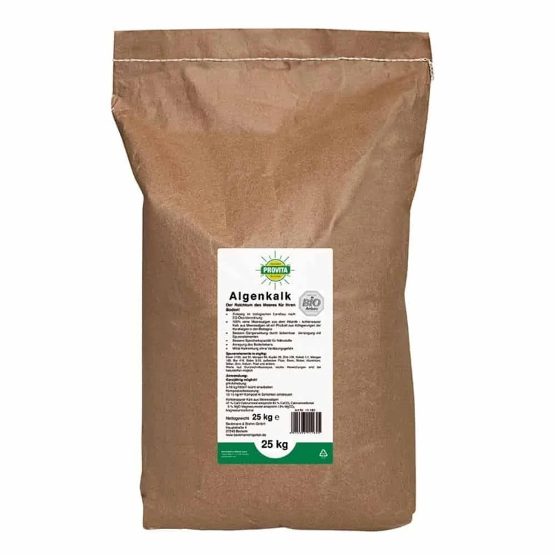 Algenkalk 25 Kg aus Meeresalgen für ca. 250m²