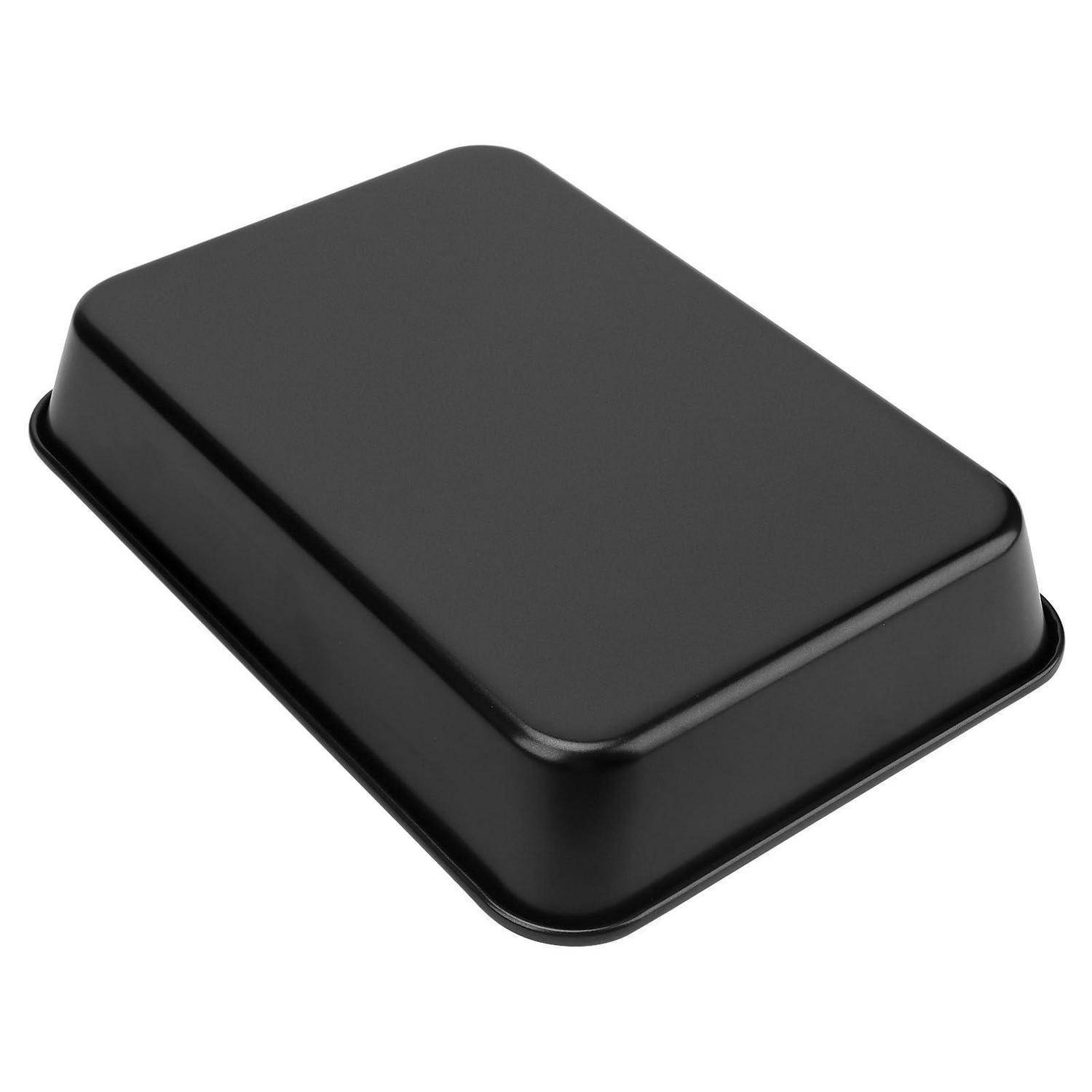 3er Set Backblech 34x24x5cm Karbonstahl Schwarz