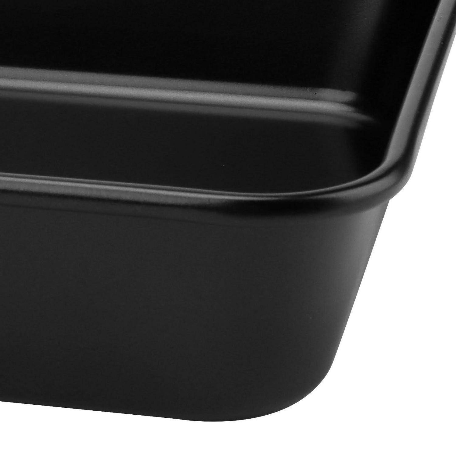 3er Set Backblech 34x24x5cm Karbonstahl Schwarz