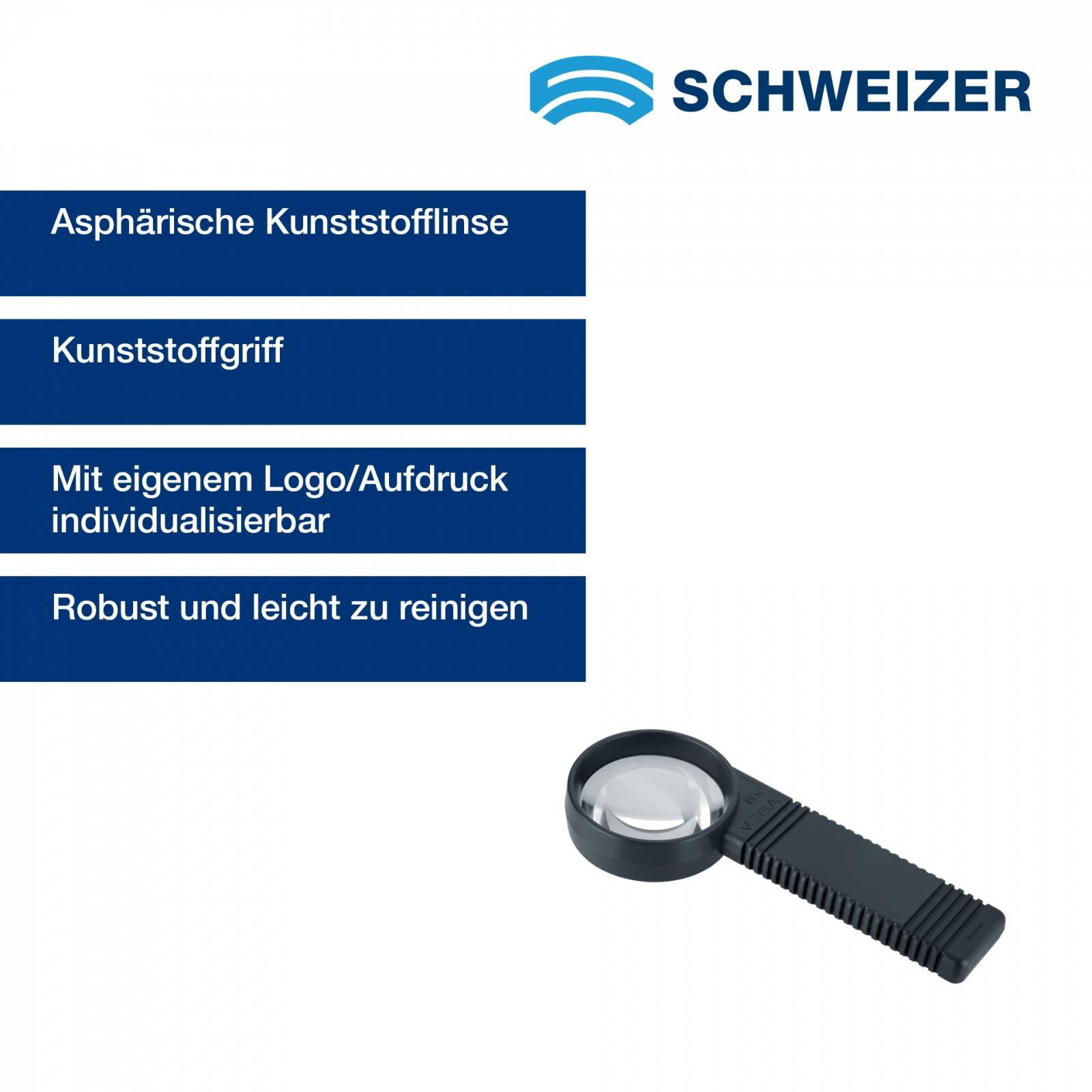 SCHWEIZER Handleseglas MEGA 20D/6x/Ø60mm schwarz