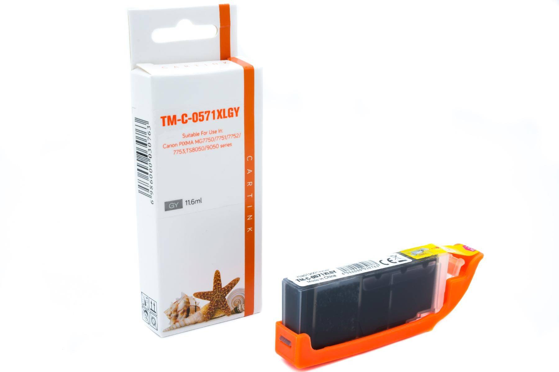 Kompatibel zu CANON 0335C001 / CLI-571 GYXL Tintenpatrone grau High-Capacity, 11,6 ml