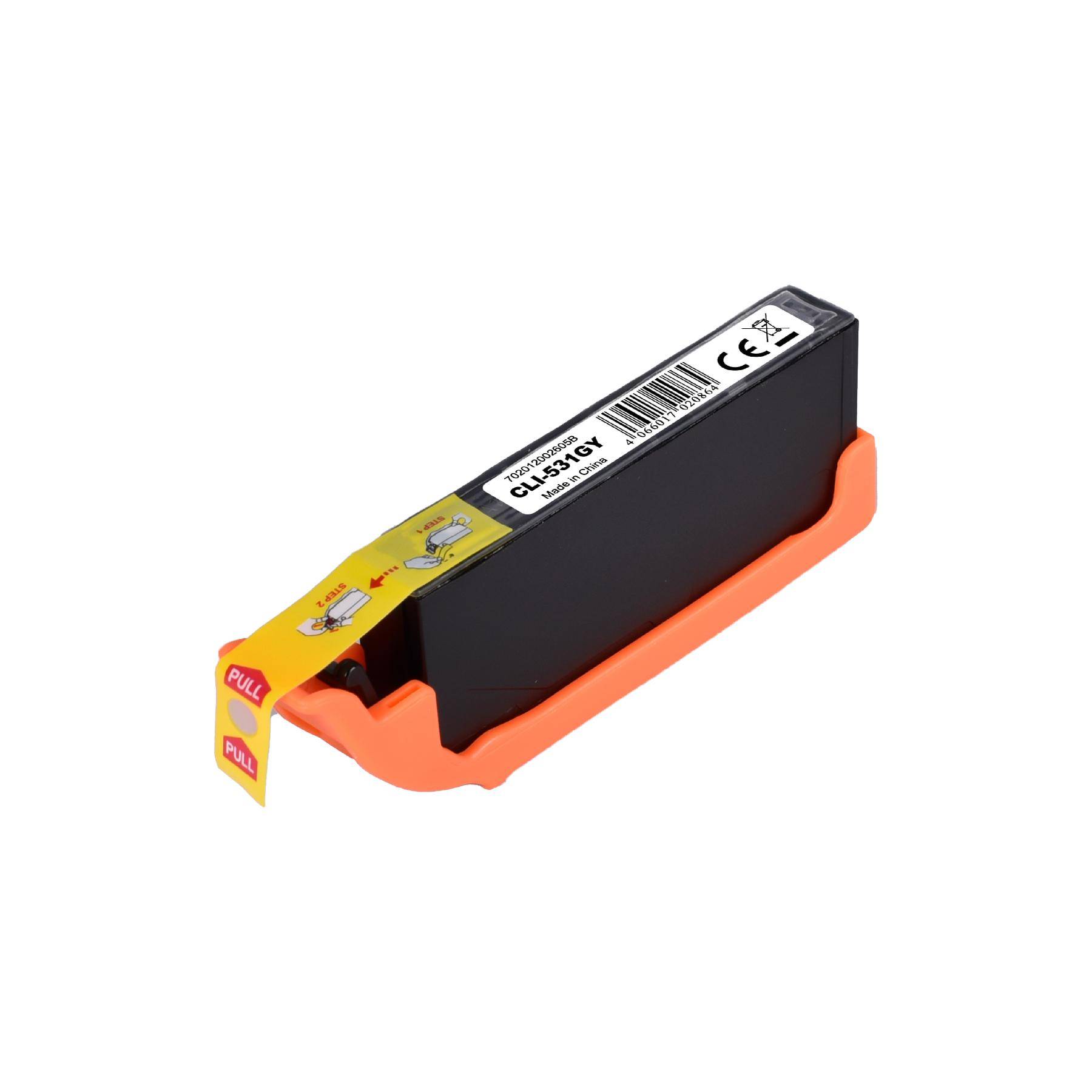 Kompatibel zu CANON 6122C001 / CLI-531 GY Tintenpatrone grau, 9,4 ml
