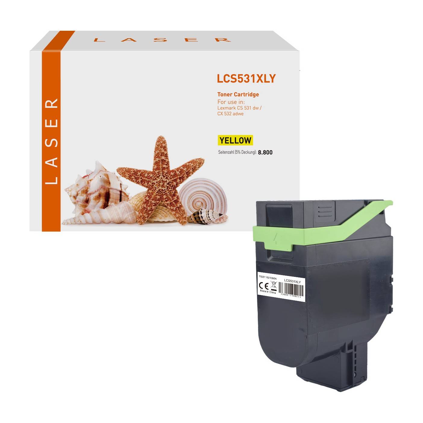 Kompatibel zu LEXMARK 75M2HY0XL Toner-Kit High-Capacity return program, gelb, 8.800 Seiten