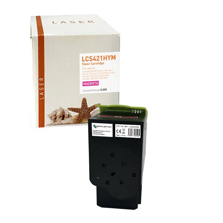Kompatibel zu LEXMARK 78C2XM0 Toner-Kit extra High-Capacity return program, magenta, 5.000 Seiten