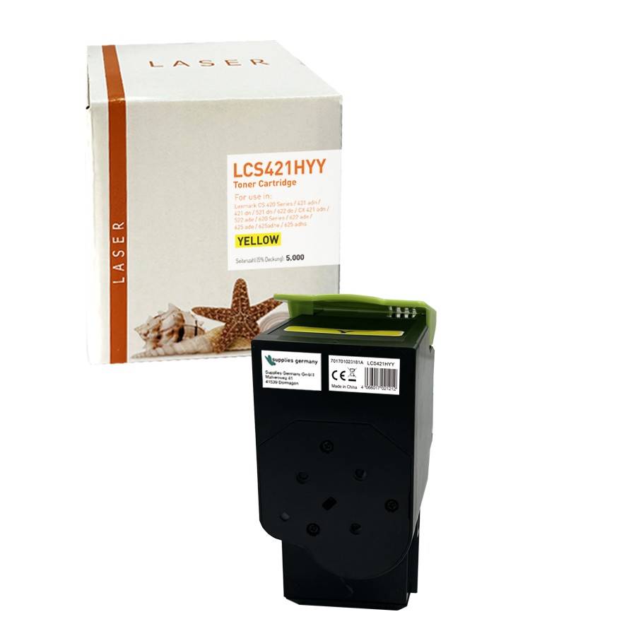 Kompatibel zu LEXMARK 78C2XY0 Toner-Kit extra High-Capacity return program, gelb, 5.000 Seiten