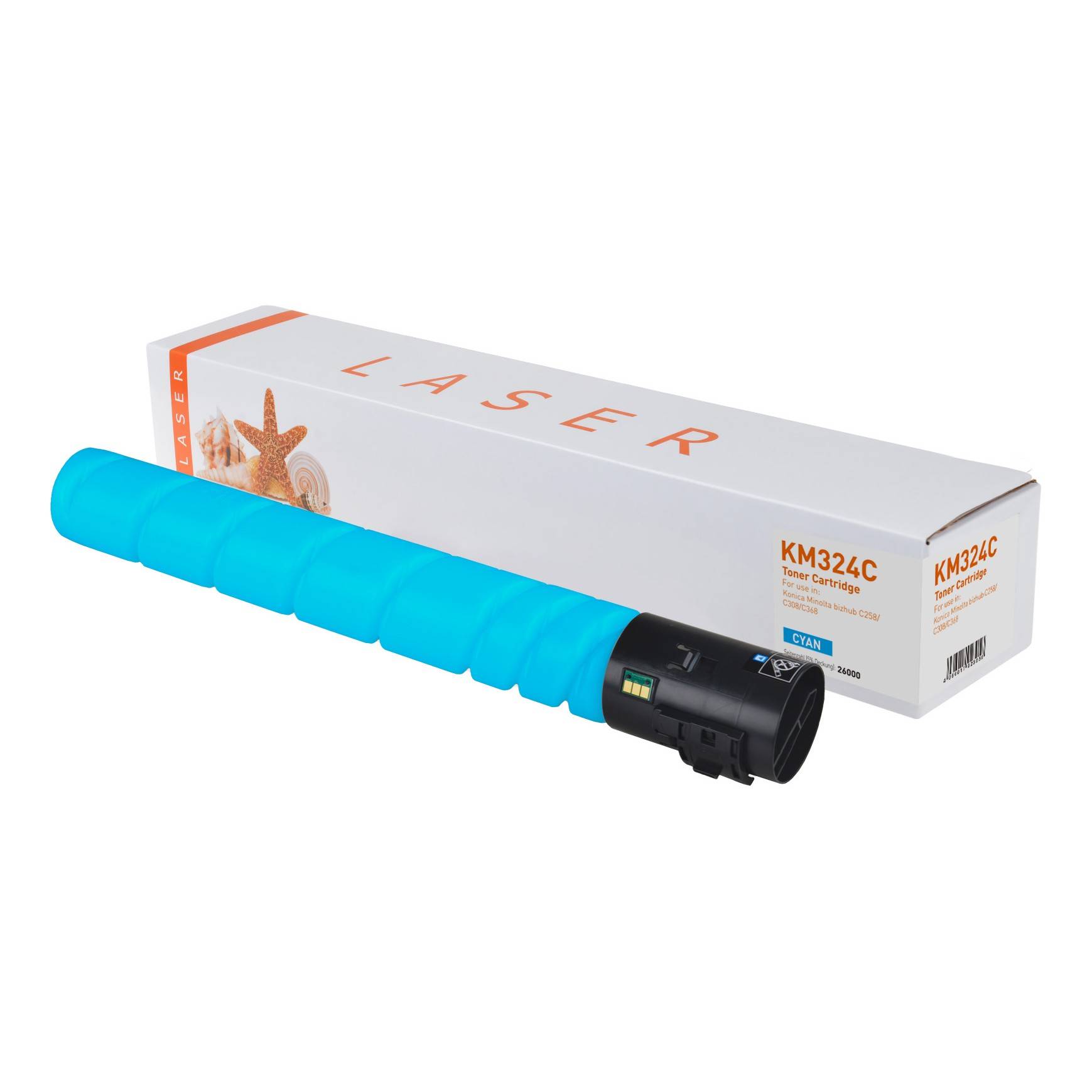 Kompatibel zu KONICA MINOLTA A8DA450 / TN-324 C Toner, cyan, 26.000 Seiten