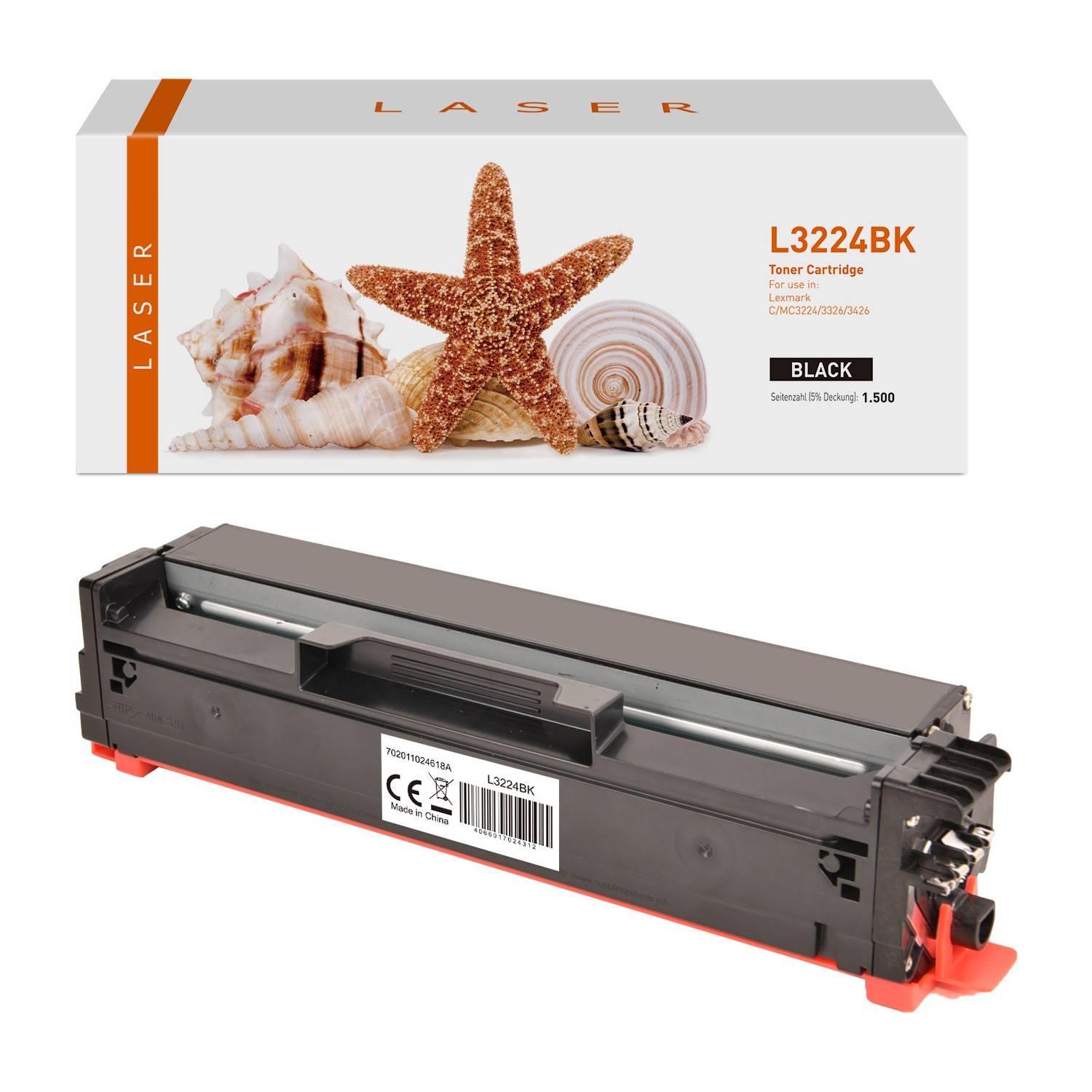 Kompatibel zu LEXMARK C3220K0 Toner-Kit return program, schwarz, 1.500 Seiten