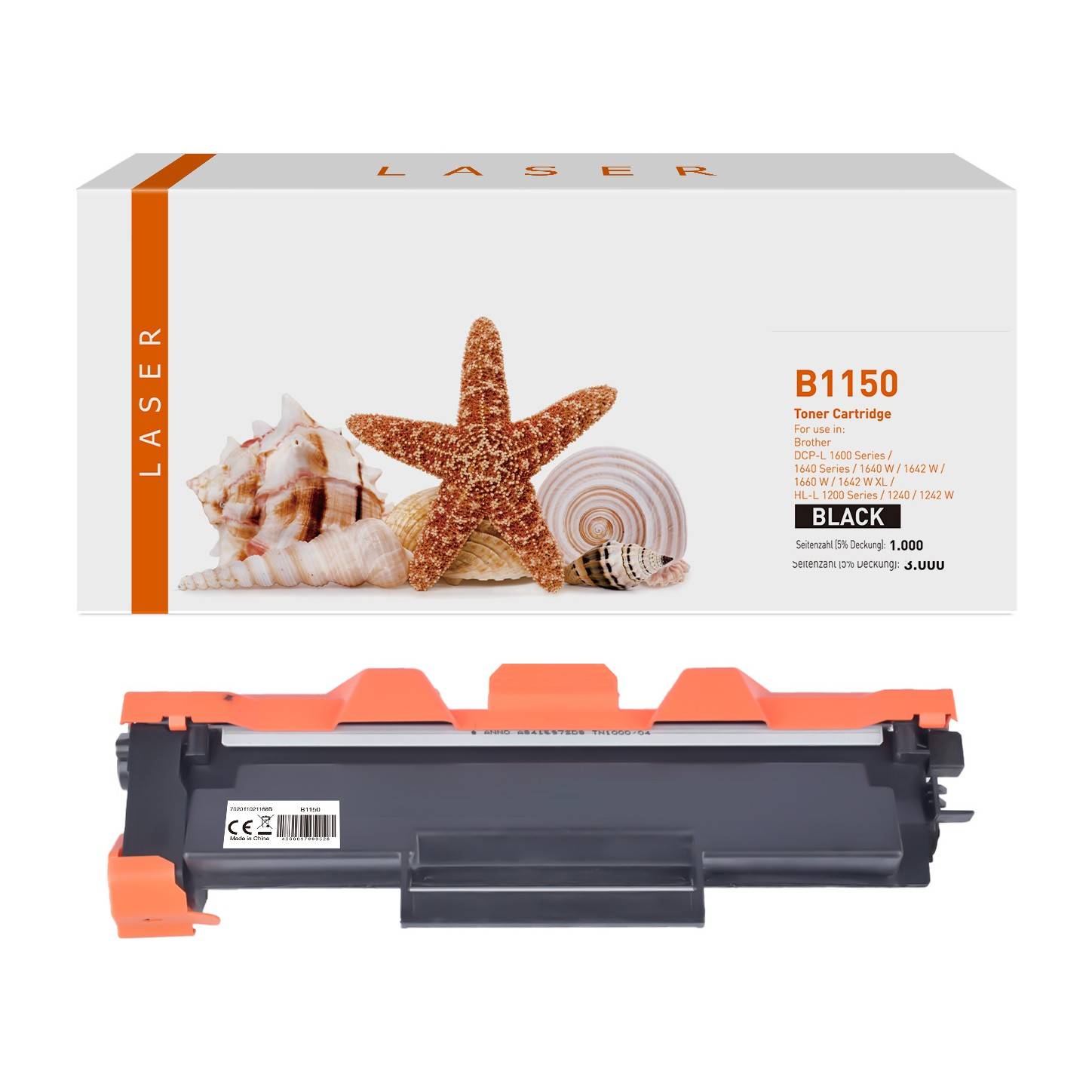Kompatibel zu BROTHER TN-1150XXXL Toner-Kit, schwarz, 5.000 Seiten