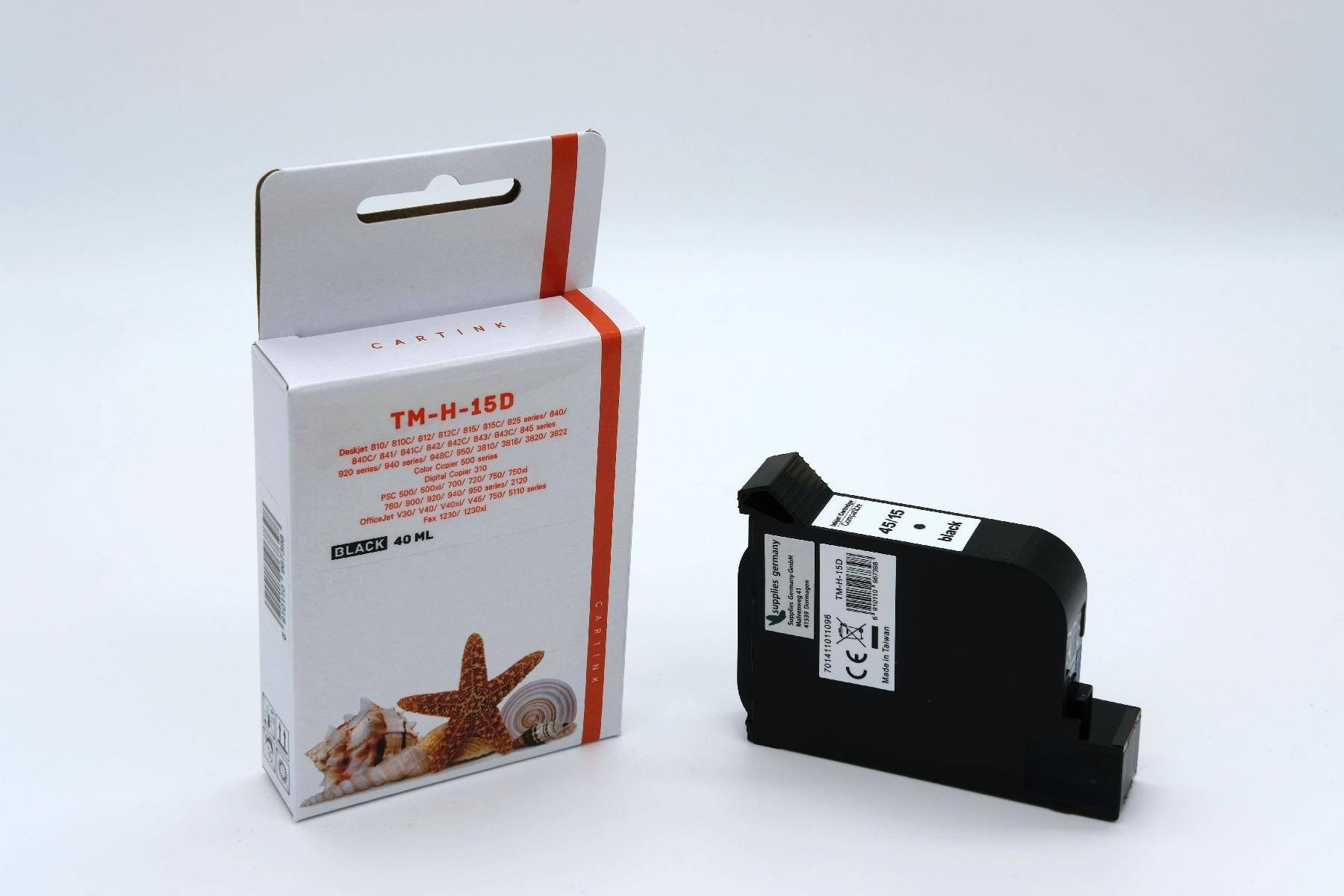 Kompatibel zu HP 51645AE / 45 Druckkopfpatrone High-Capacity, schwarz, 40 ml