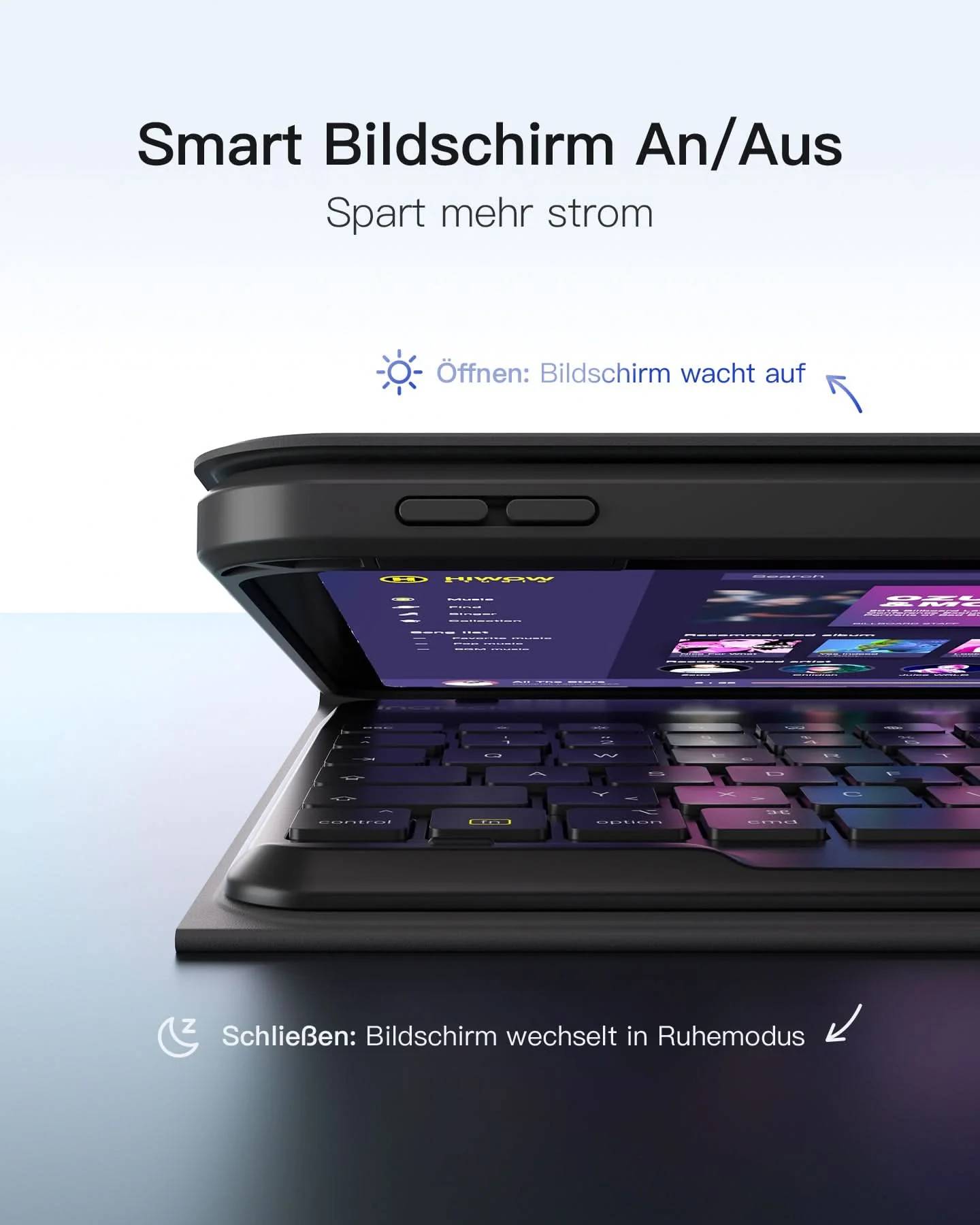 inateck N0029 black 360° Bluetooth-Tastatur-Hülle iPad 11 Multimedia-Technik Tablettaschen