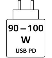 Schwarzer USB-Stromadapter mit einem 