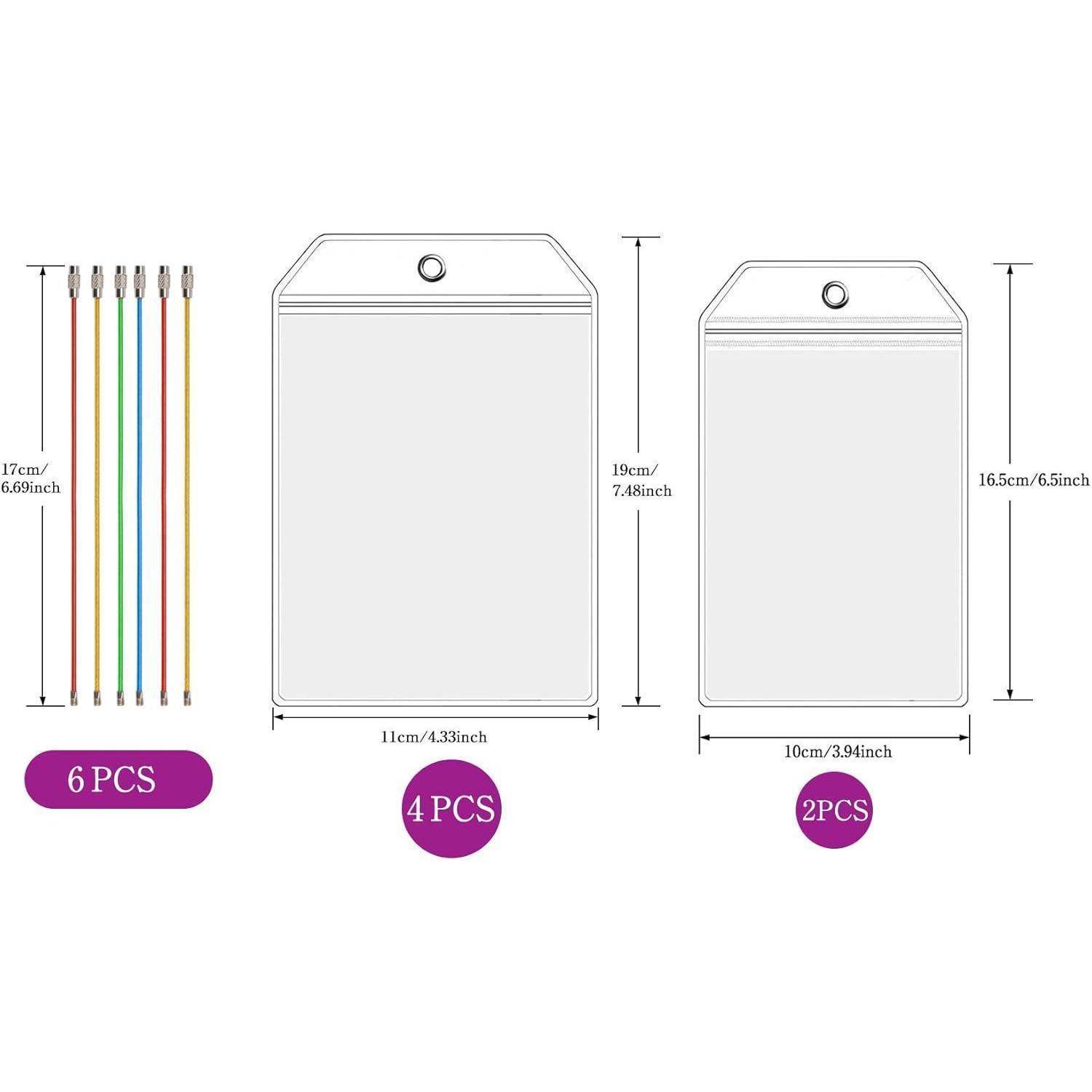 Kofferanhänger Kreuzfahrt 6er Set PVC transparent mit Edelstahl-Schlaufe
