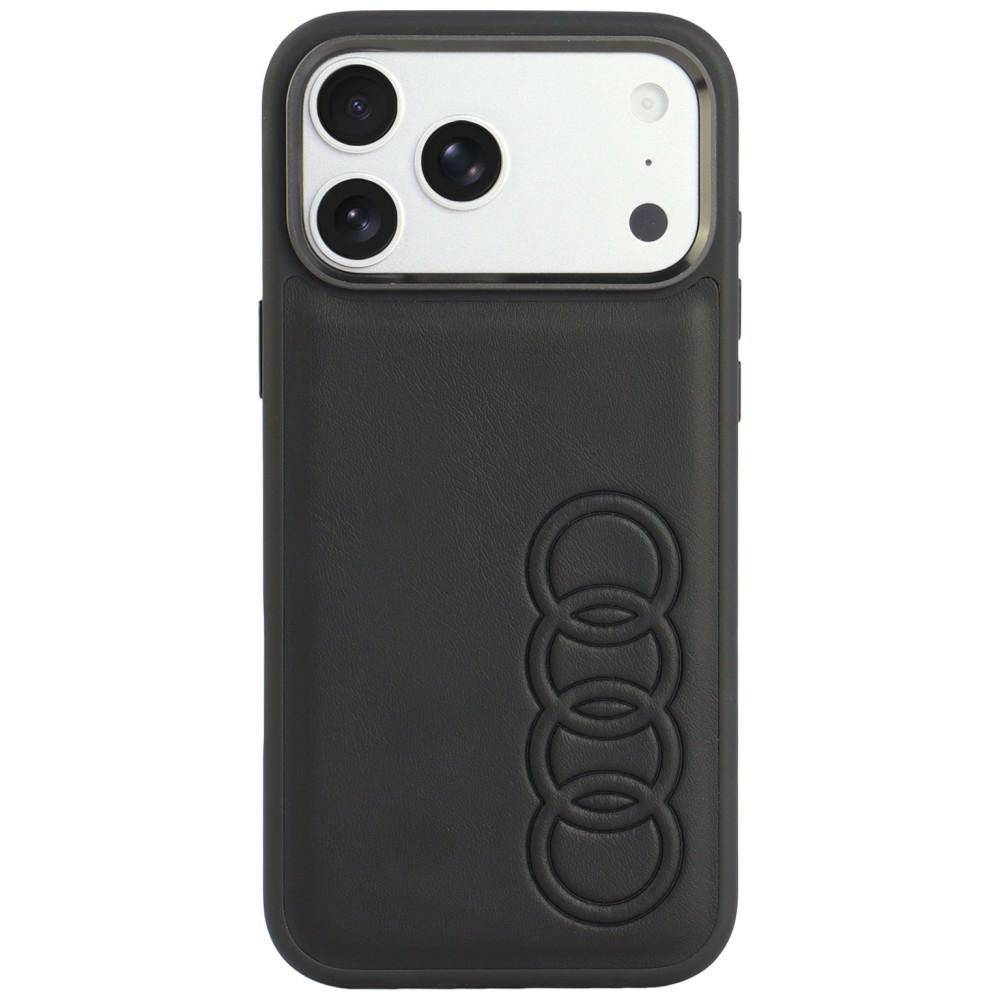 Audi TT Hülle iPhone 18 Pro Max MagSafe Kunstleder schwarz Logo Ringe