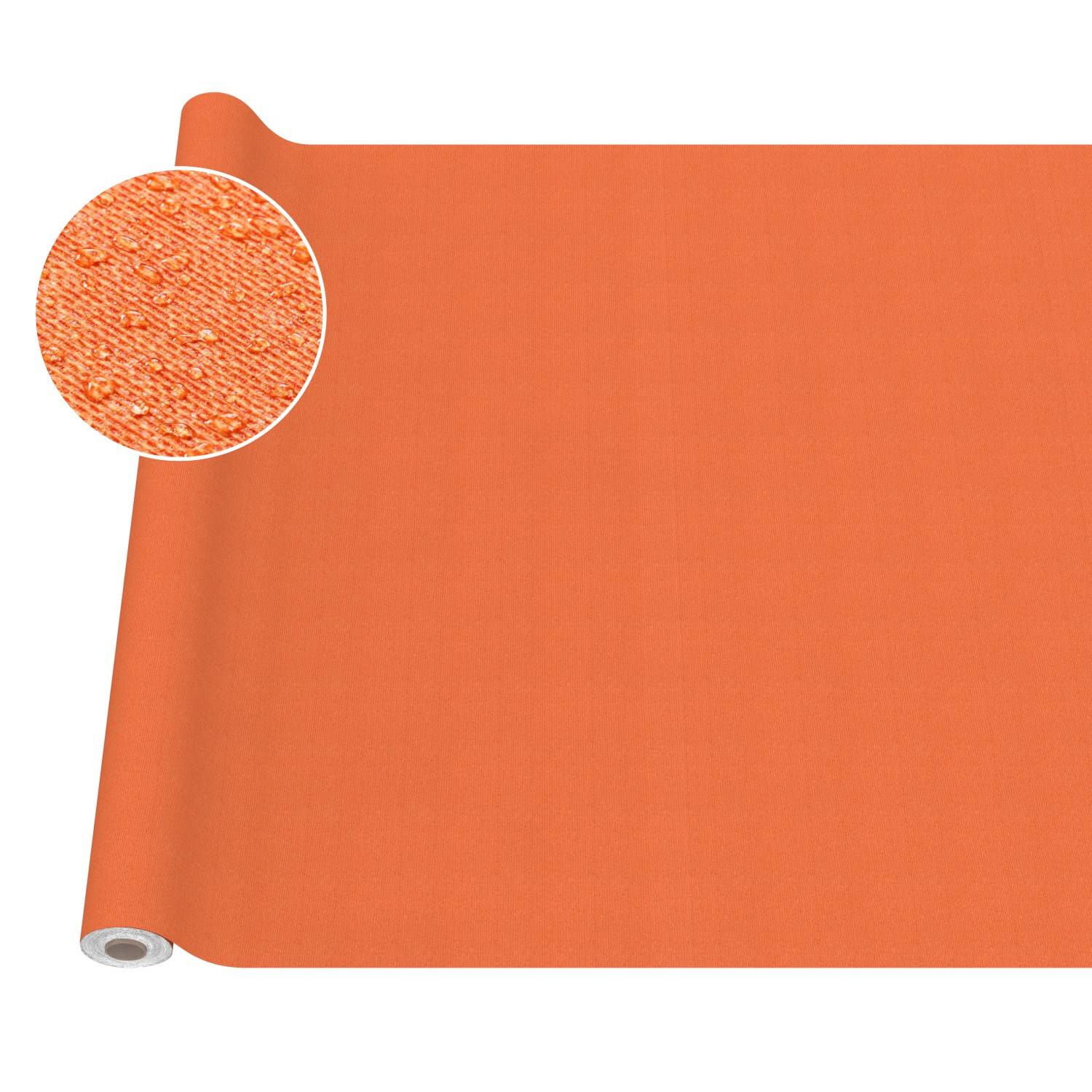 ANRO Tischdecke Uni Orange 140 x 140 cm eckig Schnittkante Baumwolle-Polyester abwaschbar
