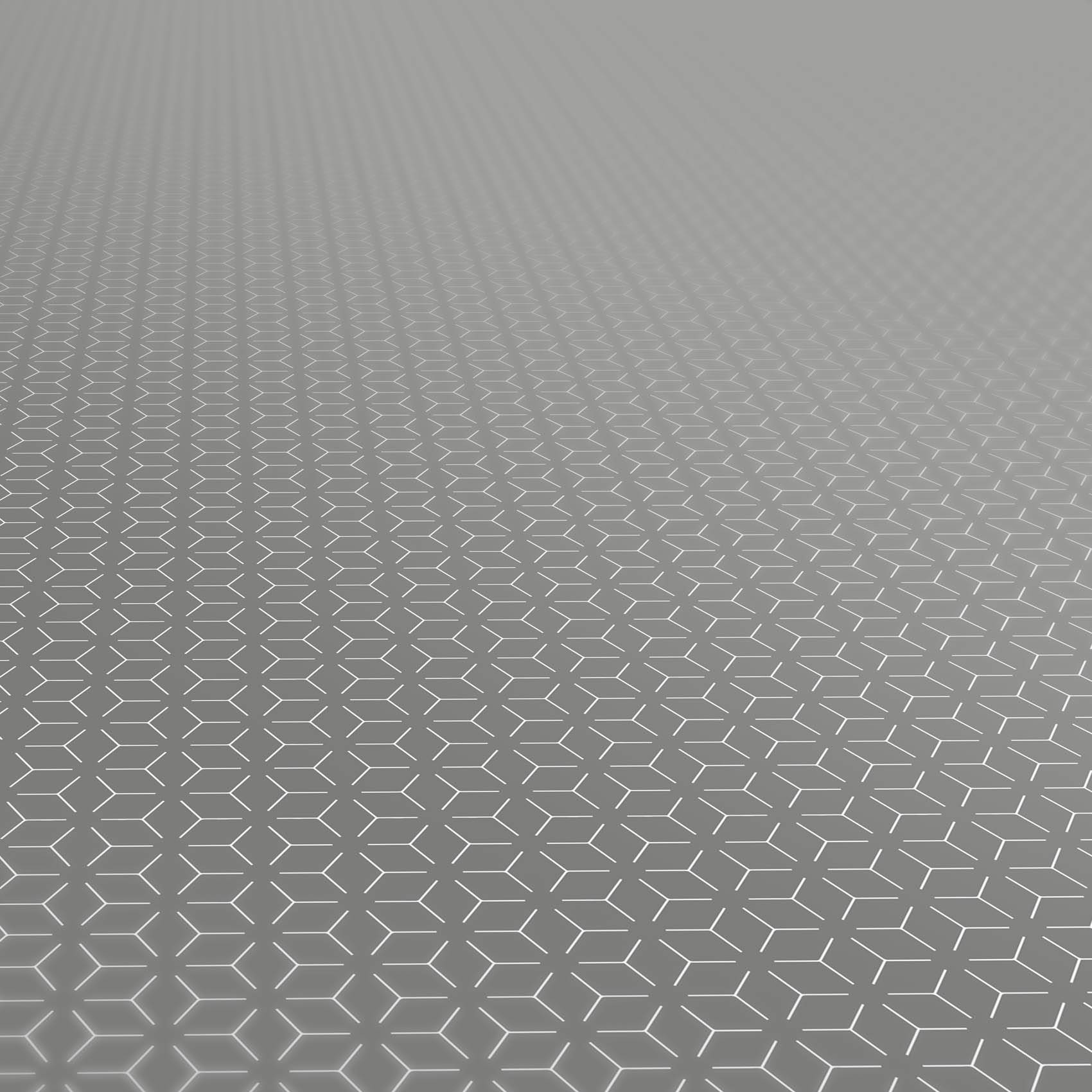 Graustrukturiertes geometrisches Muster, das das gesamte Bild ausfüllt, mit wiederholten weißen Winkellinien in einem gitterartigen Design.