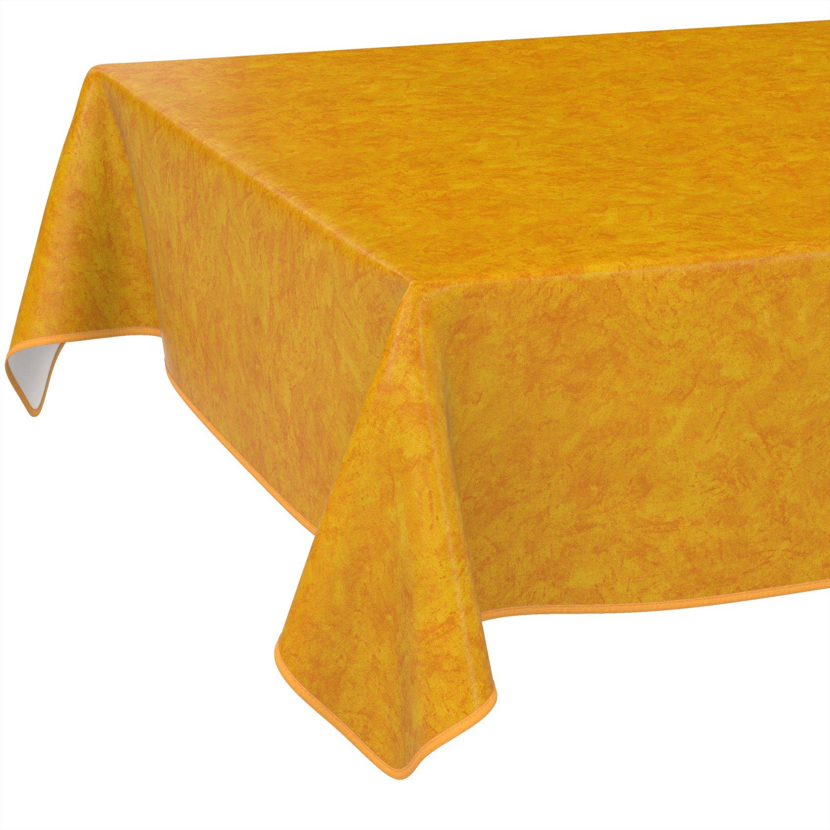 ANRO Tischdecke Marmor Orange 160 x 120 cm eckig Schnittkante Wachstuch Marmoroptik