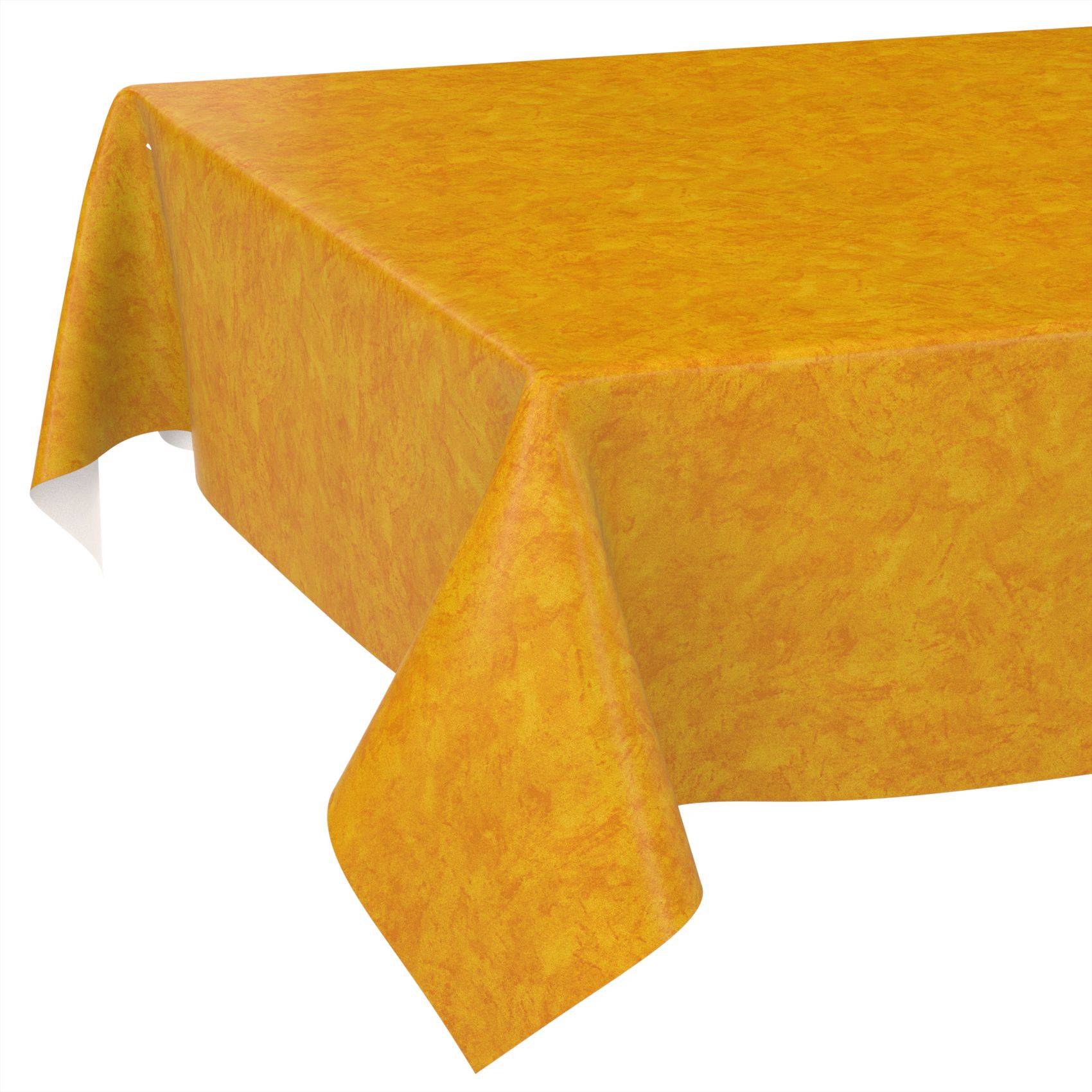 ANRO Tischdecke Marmor Orange 160 x 120 cm eckig Schnittkante Wachstuch Marmoroptik