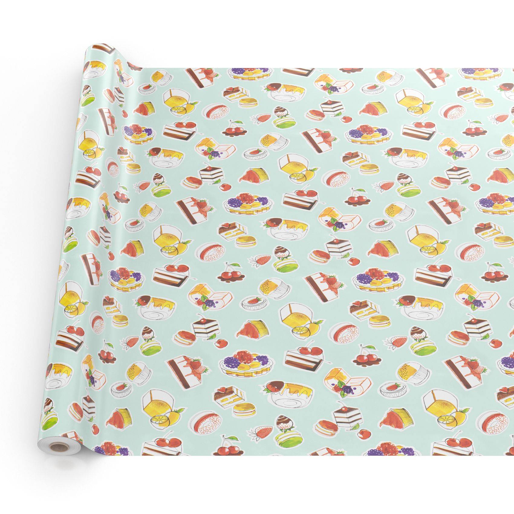 ANRO Tischdecke Nachtisch Mint 160 x 140 cm oval mit Paspelband Wachstuch abwaschbar