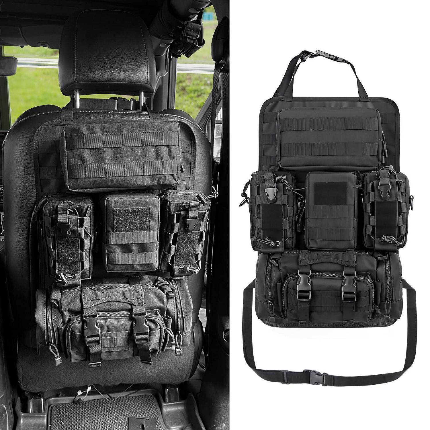 Taktischer Auto-Rücksitz-Organizer mit 5 Molle-Taschen