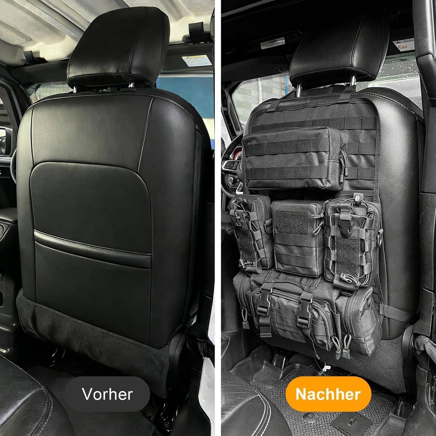 Taktischer Auto-Rücksitz-Organizer mit 5 Molle-Taschen