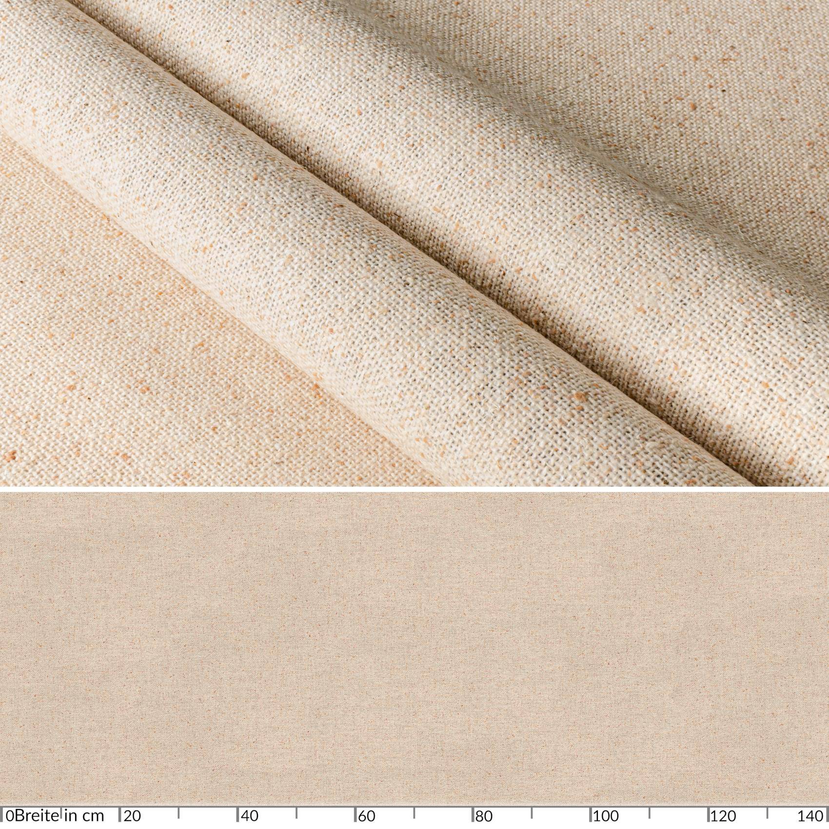 ANRO Tischdecke Textil-Duo Beige 260 x 140 cm eckig Schnittkante PVC-beschichtet