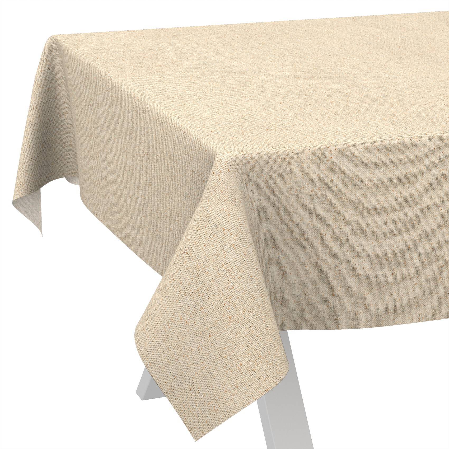 ANRO Tischdecke Textil-Duo Beige 260 x 140 cm eckig Schnittkante PVC-beschichtet