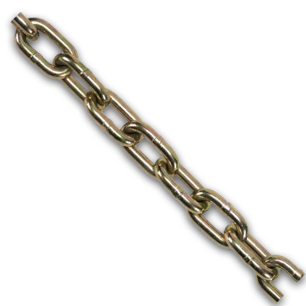 Schweißkette, ähnlich DIN 766, Form A, kurzgliedrig, gelb verzinktSchweißketten ähnlich DIN 763/DIN 766 dürfen nicht als Lastaufnahmemittel, Ansc
