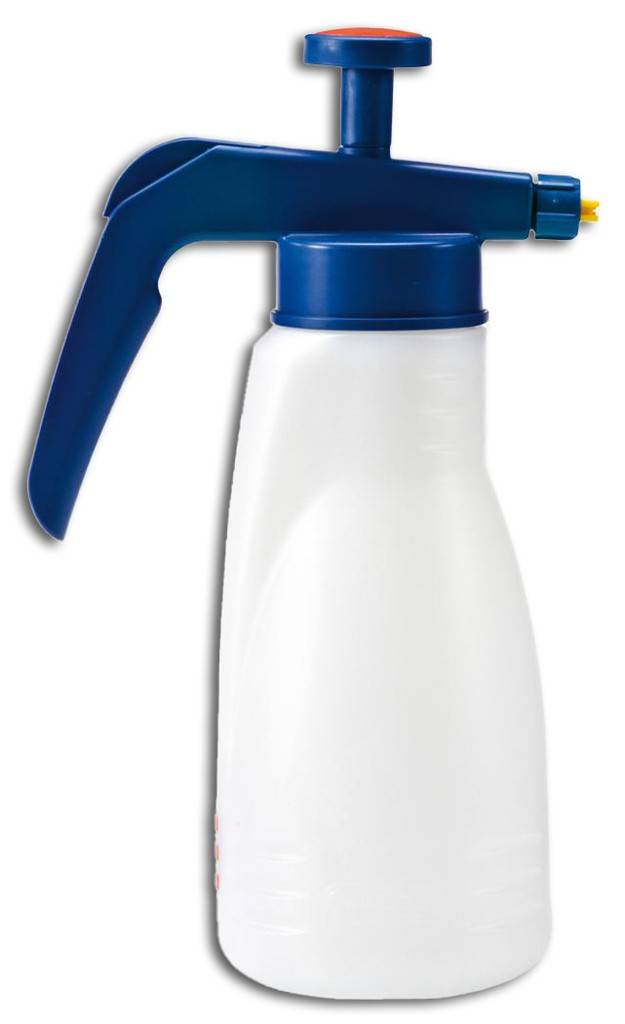 Industriezerstäuber SPRAYFIxx acidAusführung Behälter aus Kunststoff mit Skala und Düse mit Viton-Dichtung. Manueller Druckaufbau mit kombiniertem