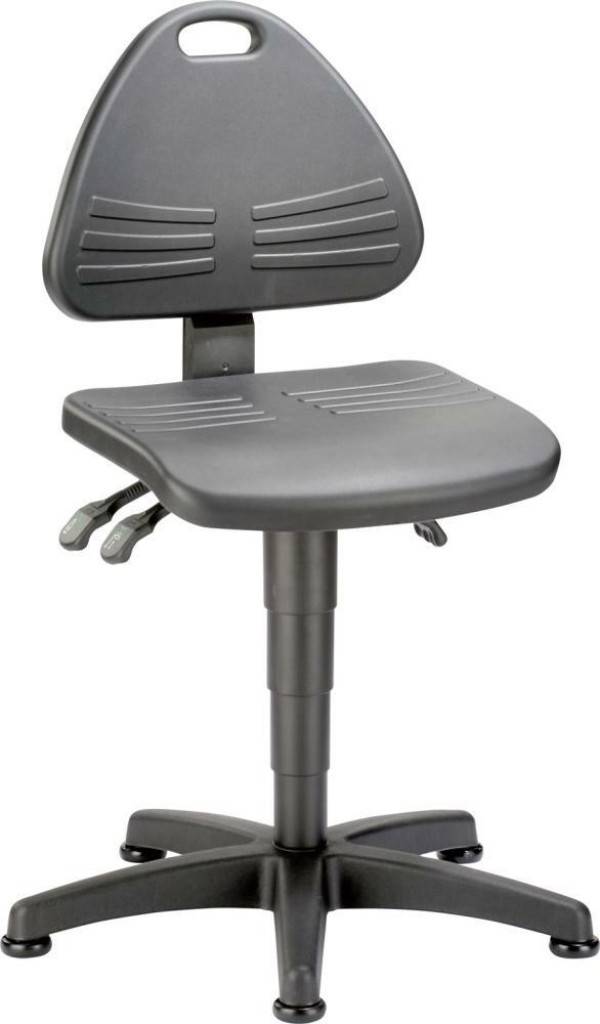 bimos Isitec 1, Arbeitsstuhl mit GleiternQualität, Flexibilität, attraktiver PreisSitz und Lehne Soft Touch Integralschaum, schwarz, robustBeständi