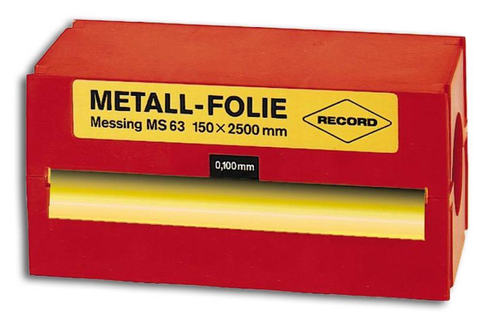 Metall-Folie, Stahl, unlegiertAusführungFolienband 150 x 2500 mm. Lieferung in Kunststoffbox.Anwendung Einrichten von Werkzeugen Justieren von