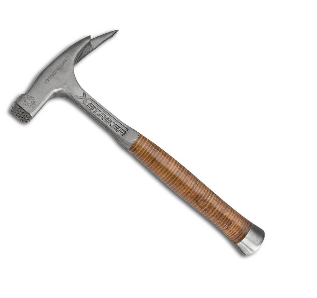 Latthammer XSTRIKER Nr. 5130.07Ganz poliertDurchgängig aus Stahl geschmiedet, keine Schweißnaht keine SchwachstelleLedergriffMagnetischer Nagelhalt