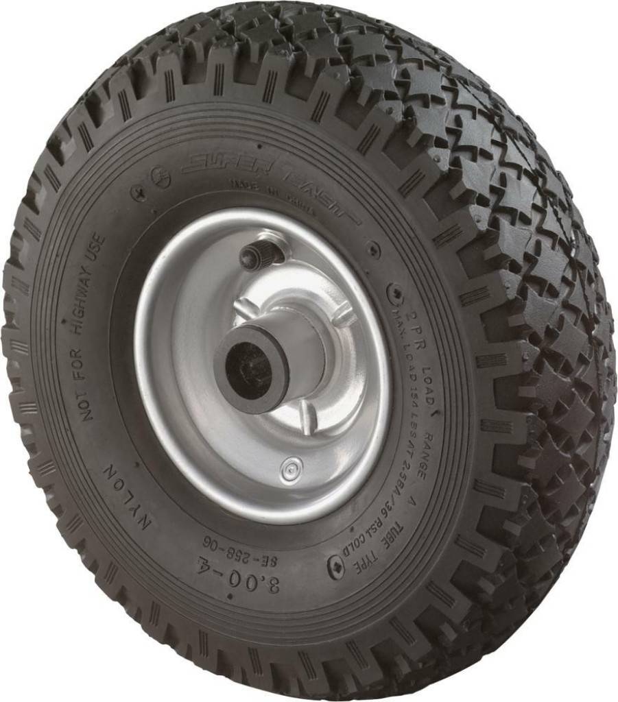 Luftrad C90RollenlagerMaterial Lauffläche GummiMaterial Radkörper StahlFarbe Lauffläche schwarzFarbe Radkörper verzinkt/lackiert