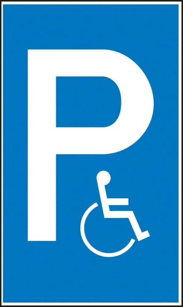 Parkplatzschild, hoch
