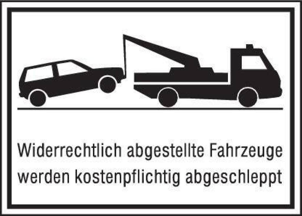 ParkverbotsschildMaterial Aluminium, geprägt