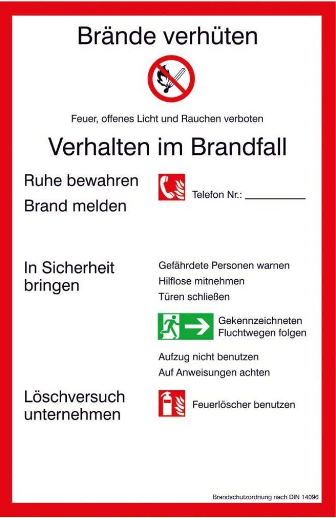 Brandschutzordnung BRD und Landkreis München, aus KunststoffDIN 14096-1, Teil AVersion Stadt München auf Anfragepowered by tooler