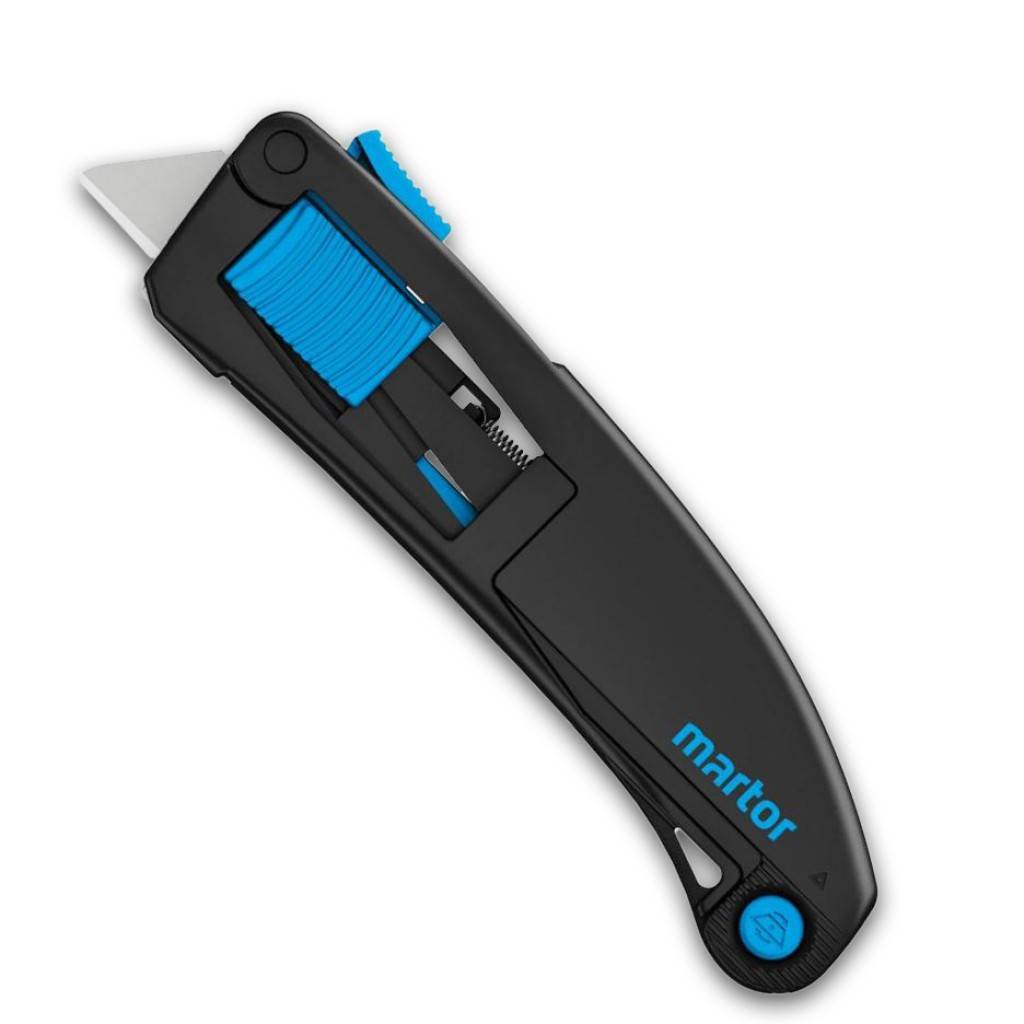 Sicherheitsmesser SECUPRO MAXISAFE Vollautomatischer Klingenrückzug, sehr hohe Sicherheit Verlässt die Klinge das Schneidmaterial, wird sie vo